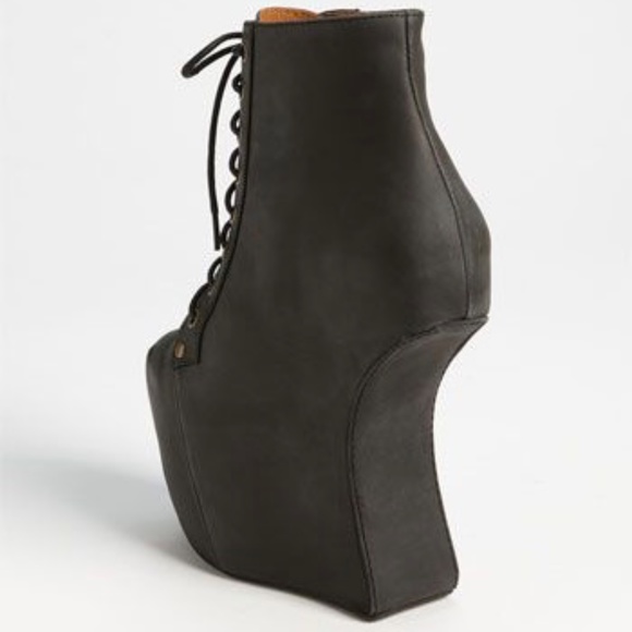 JEFFREY CAMPBELL 5.5/6 Night-Lita Heel-less Lace Up Bootie Balenciaga - Picture 9 of 12